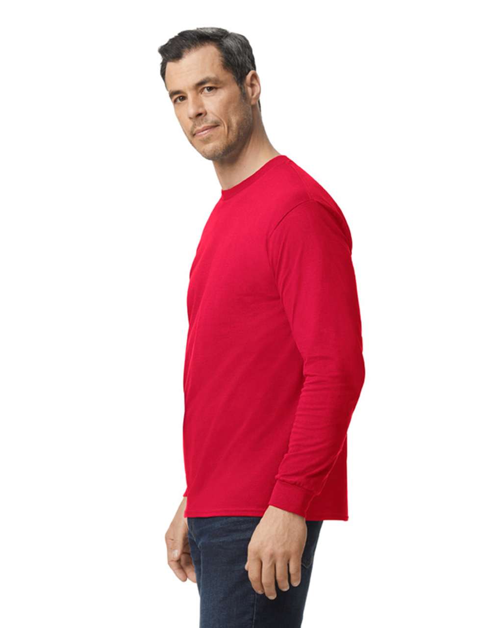 GILDAN ® HEAVY COTTON™ ADULT LONG SLEEVE T-SHIRT - Red - Additional