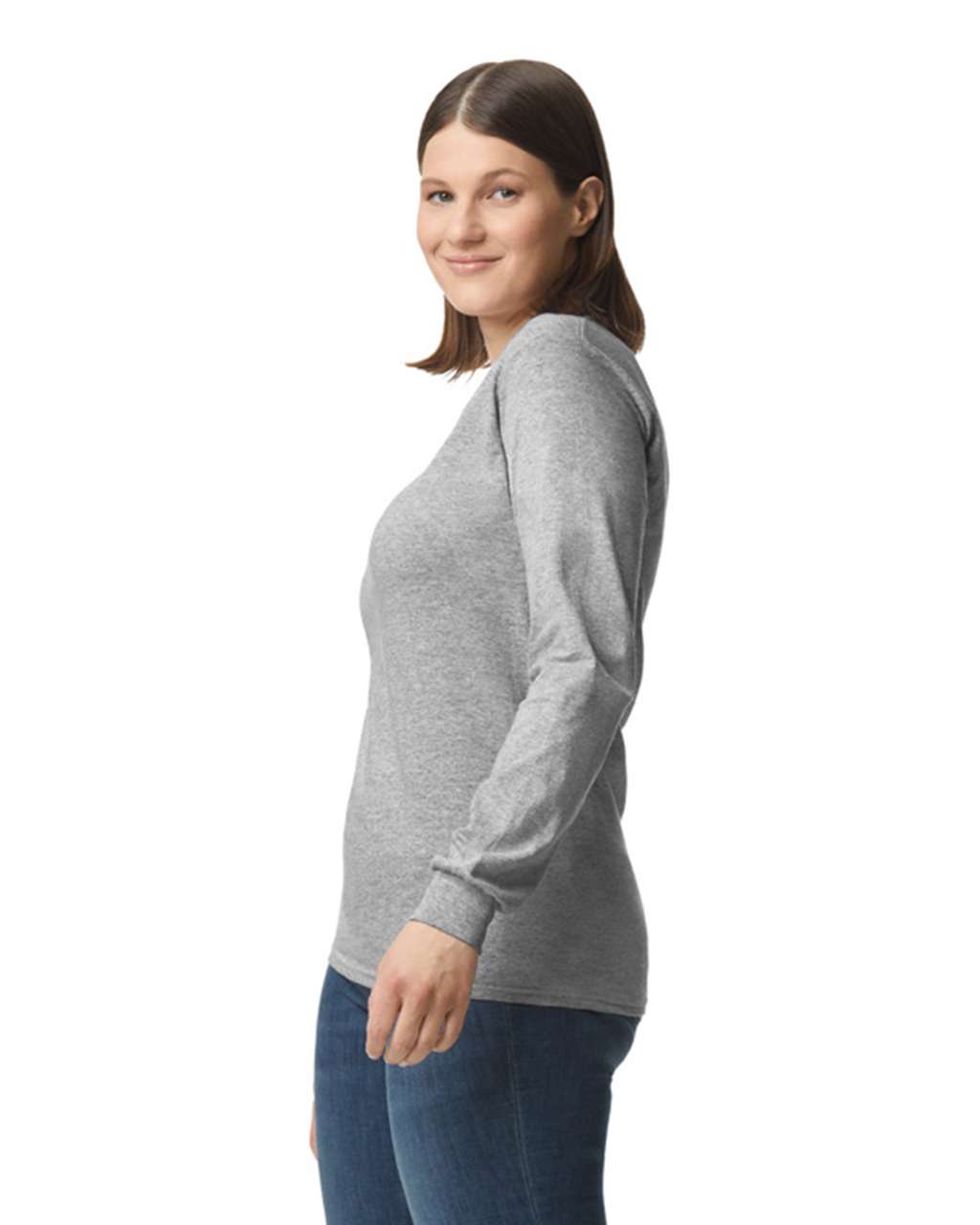 GILDAN ® HEAVY COTTON™ ADULT LONG SLEEVE T-SHIRT - Sport Grey - Additional