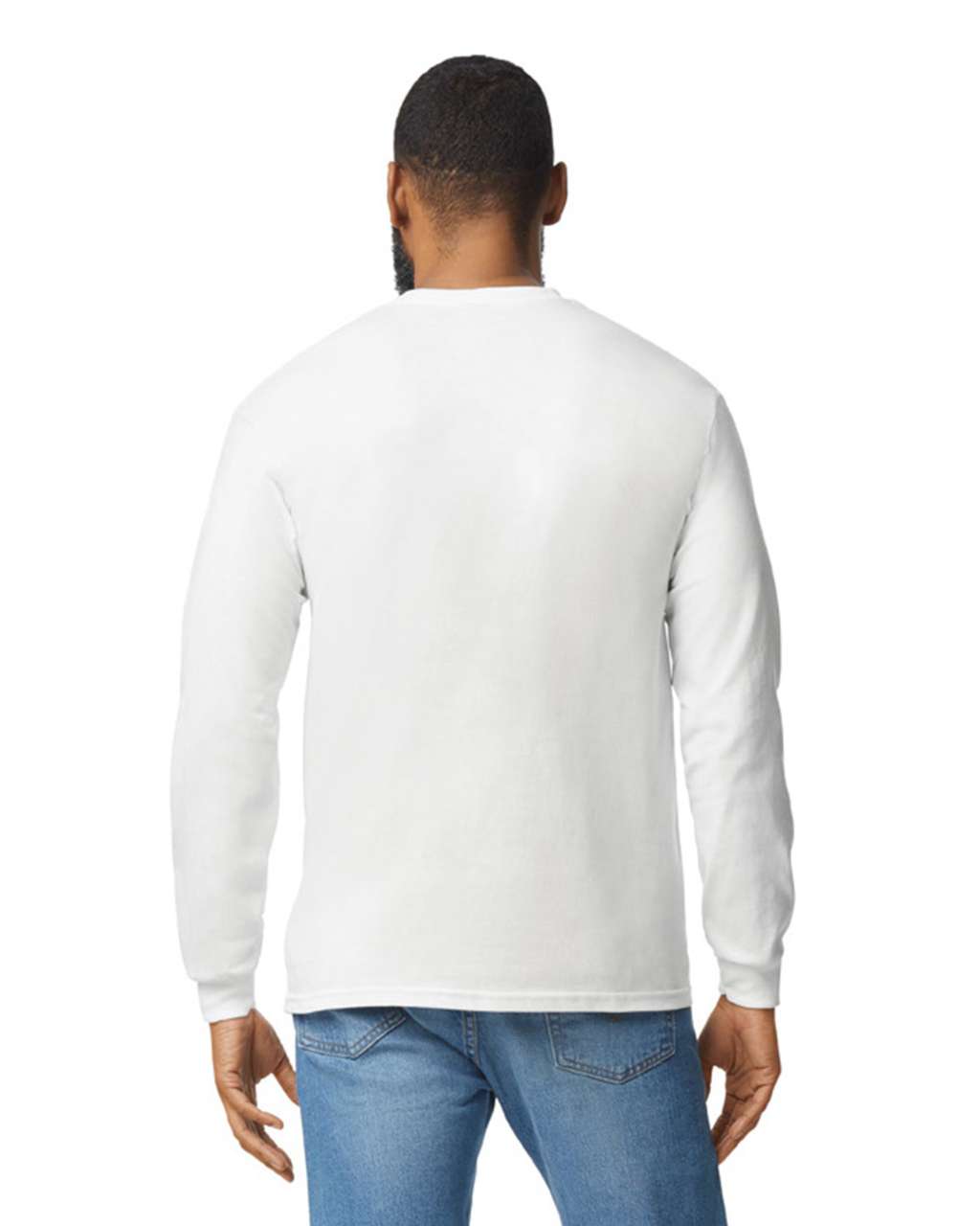 GILDAN ® HEAVY COTTON™ ADULT LONG SLEEVE T-SHIRT - White - Additional
