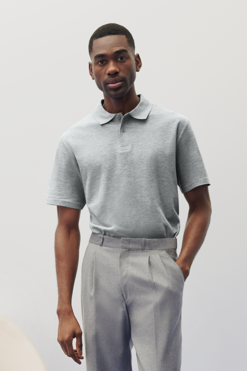 SOFTSTYLE ® ADULT DOUBLE PIQUÉ POLO - Black - Additional