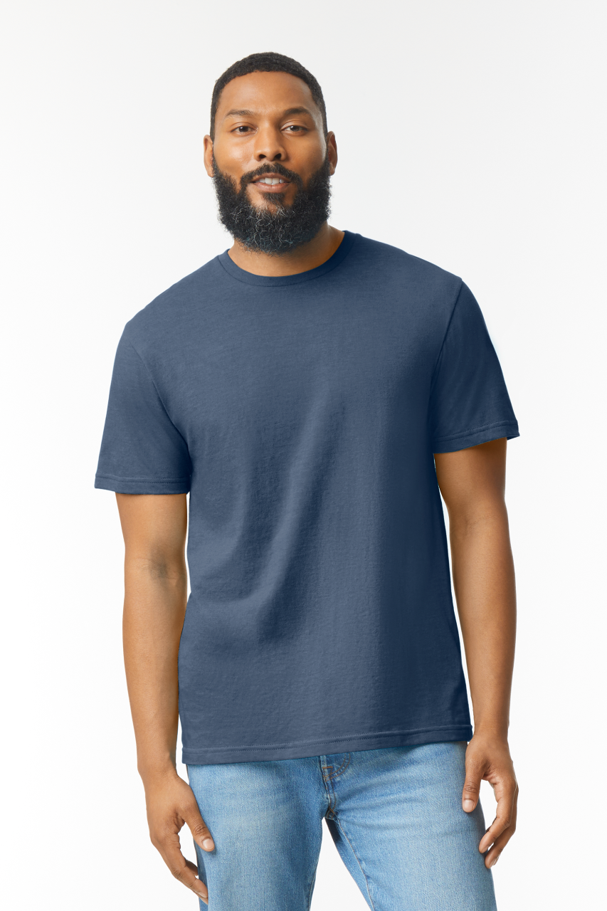 SOFTSTYLE® CVC ADULT T-SHIRT - Navy Mist - modelimageurl