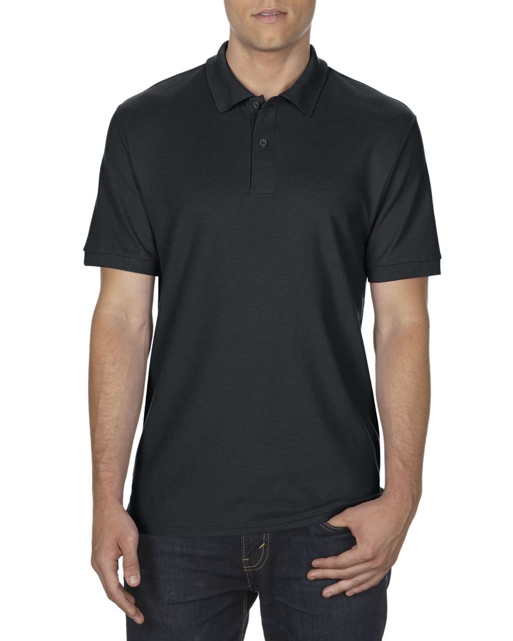 DRYBLEND ® ADULT DOUBLE PIQUÉ POLO - Black - Main