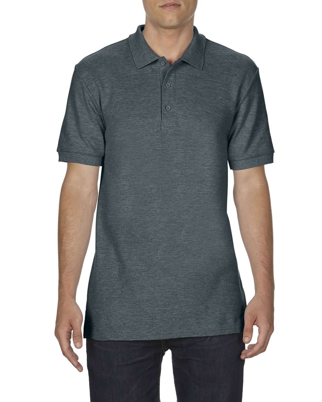 PREMIUM COTTON ® ADULT DOUBLE PIQUÉ POLO - Dark Heather - Main