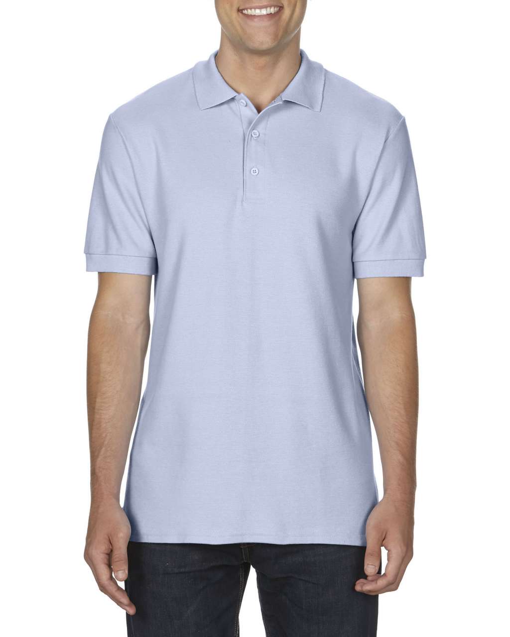 PREMIUM COTTON ® ADULT DOUBLE PIQUÉ POLO - Light Blue - Main