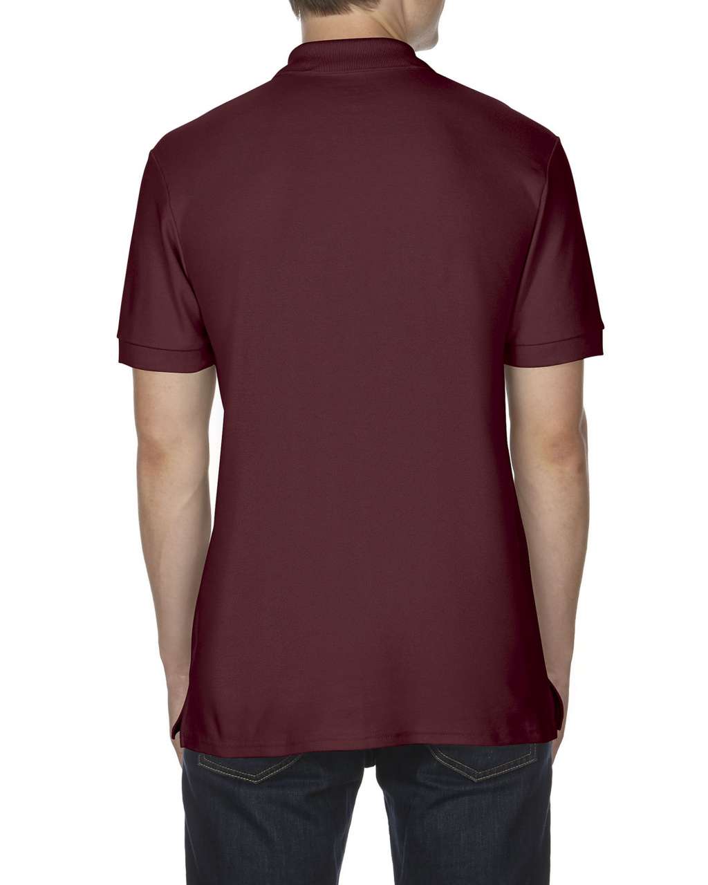 PREMIUM COTTON ® ADULT DOUBLE PIQUÉ POLO - Maroon - Additional
