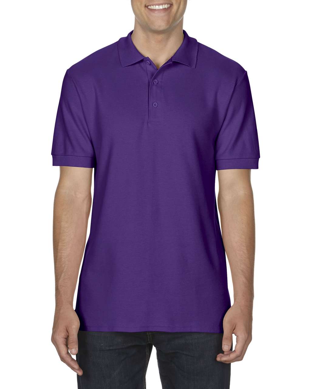 PREMIUM COTTON ® ADULT DOUBLE PIQUÉ POLO - Purple - Main