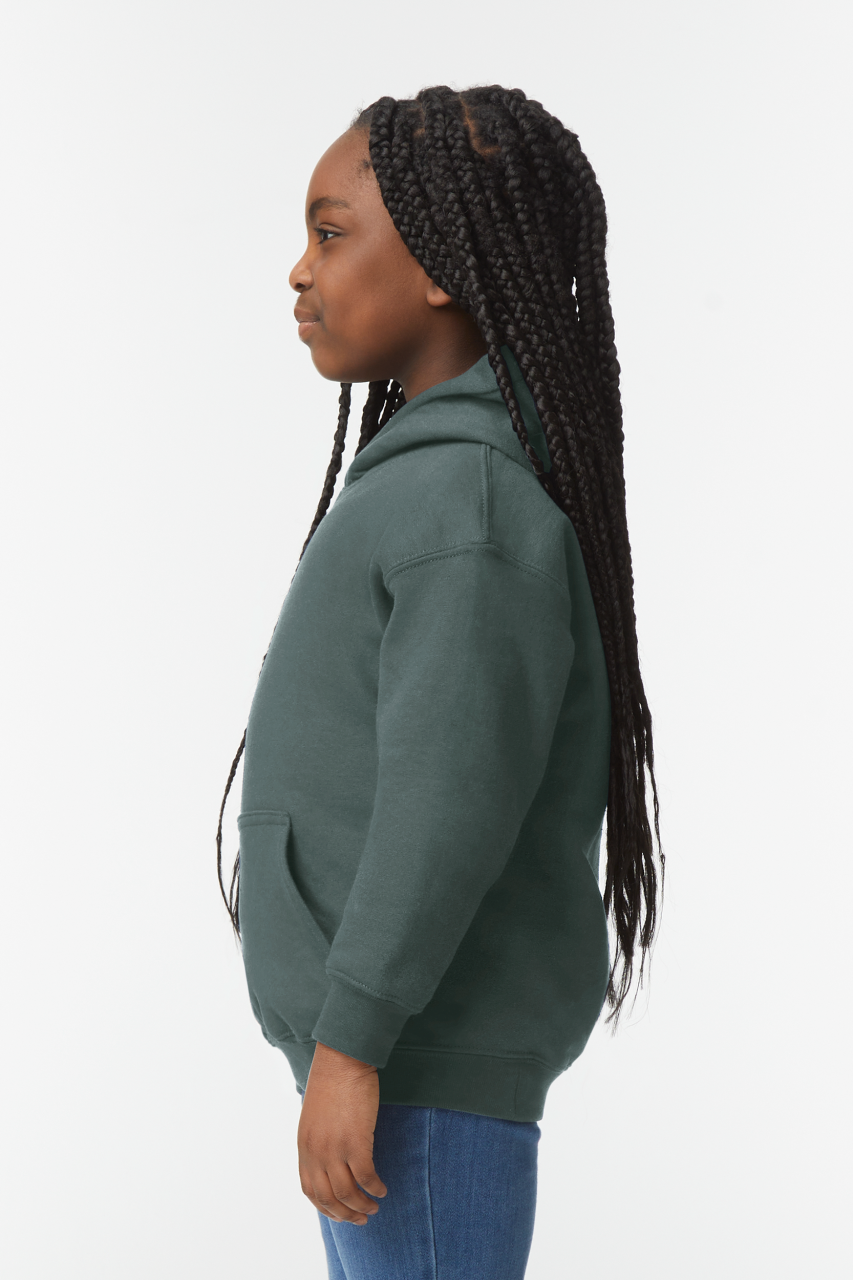 HEAVY BLEND™ YOUTH HOODED SWEATSHIRT - Black - Additional