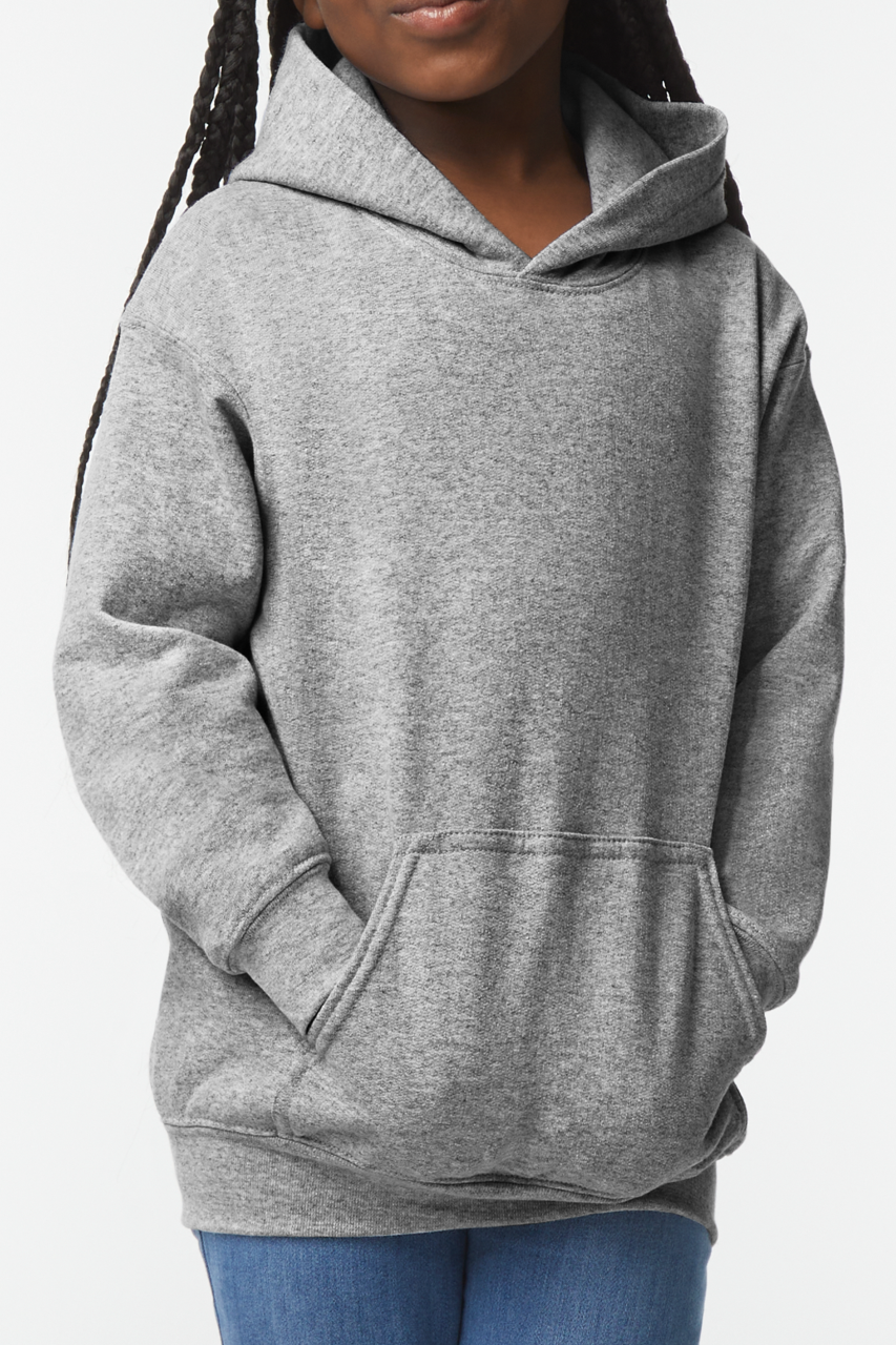 HEAVY BLEND™ YOUTH HOODED SWEATSHIRT - Black - Additional