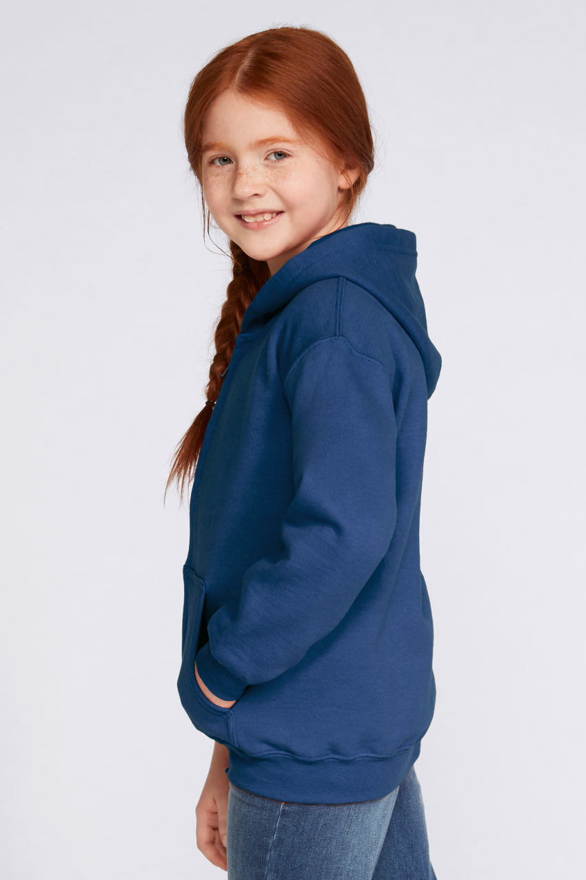 HEAVY BLEND™ YOUTH FULL ZIP HOODED SWEATSHIRT - Black - Additional