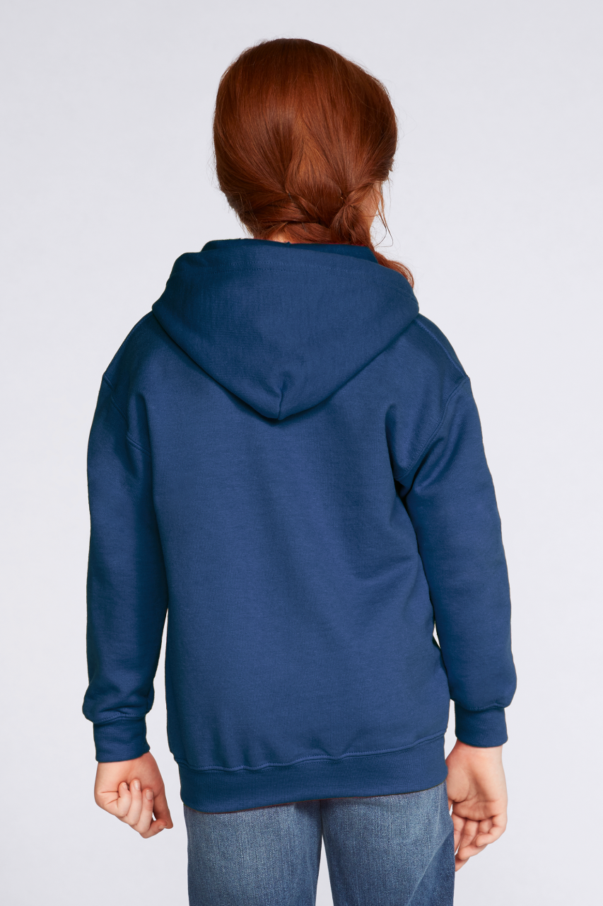 HEAVY BLEND™ YOUTH FULL ZIP HOODED SWEATSHIRT - Black - Additional