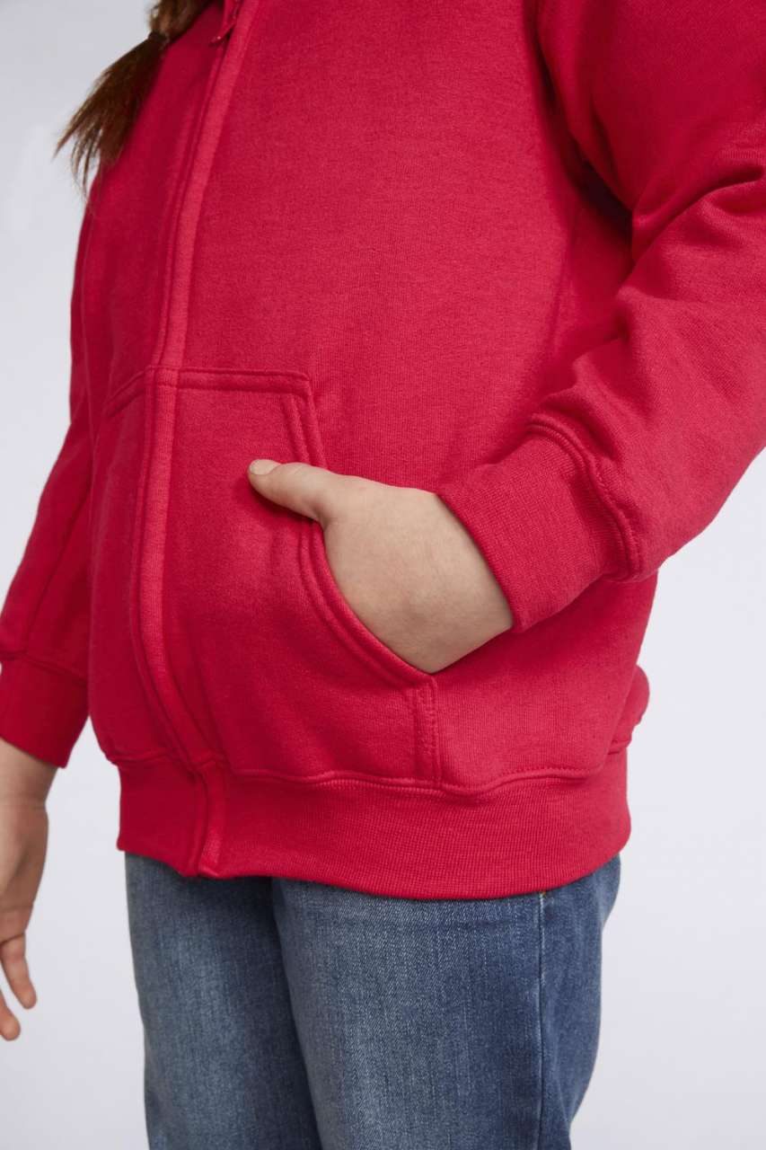 HEAVY BLEND™ YOUTH FULL ZIP HOODED SWEATSHIRT - Light Pink - Additional