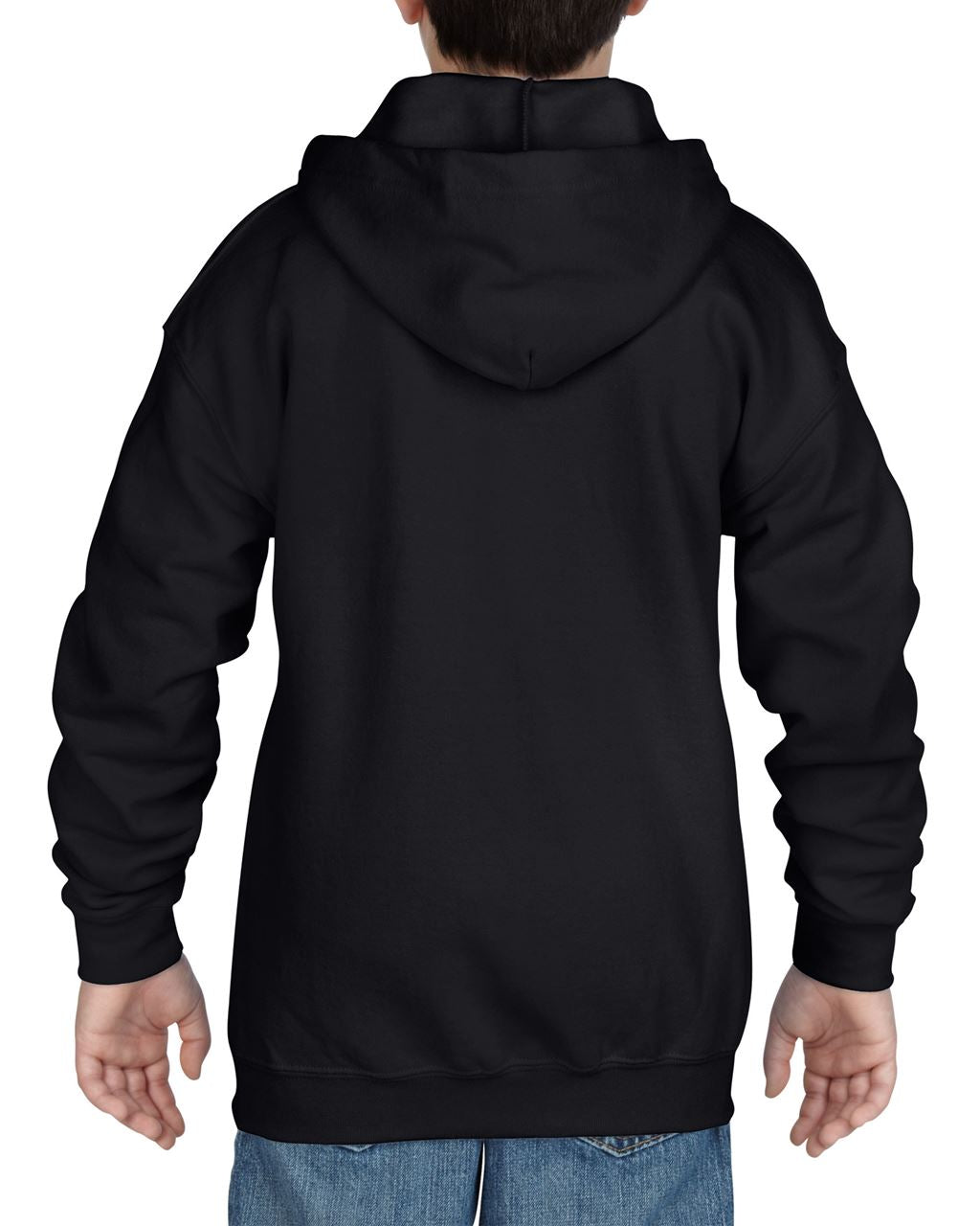 HEAVY BLEND™ YOUTH FULL ZIP HOODED SWEATSHIRT - Black - Additional