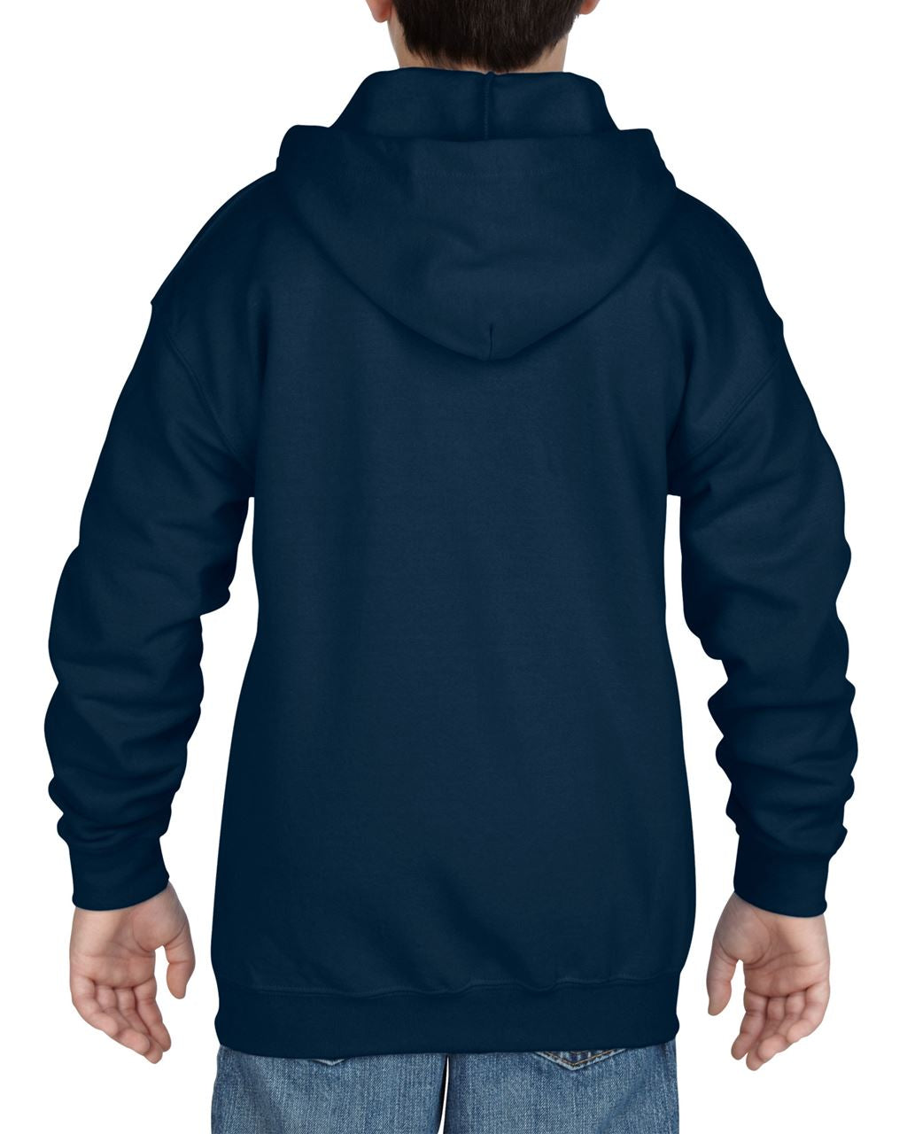 HEAVY BLEND™ YOUTH FULL ZIP HOODED SWEATSHIRT - Navy - Additional