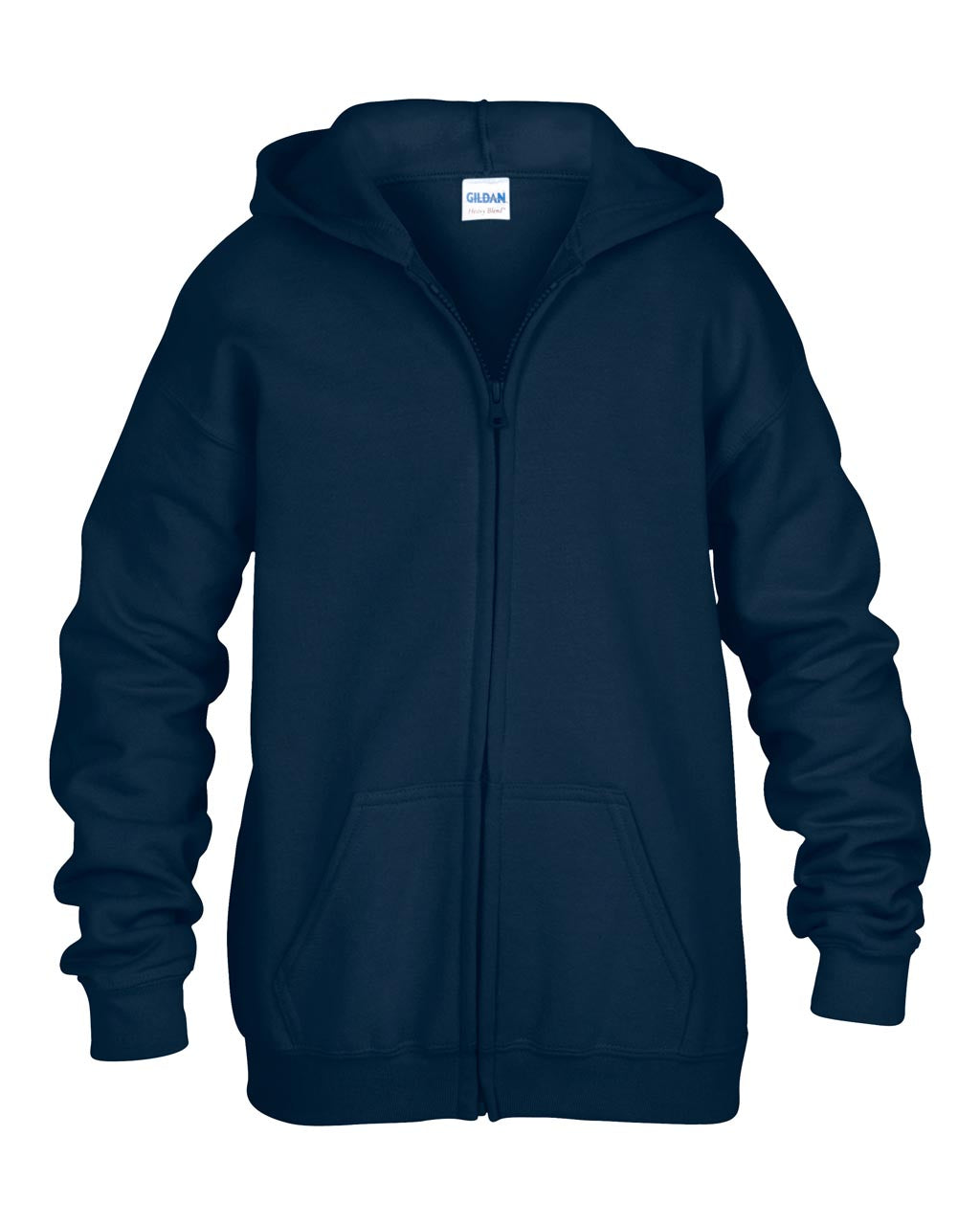 HEAVY BLEND™ YOUTH FULL ZIP HOODED SWEATSHIRT - Navy - Additional