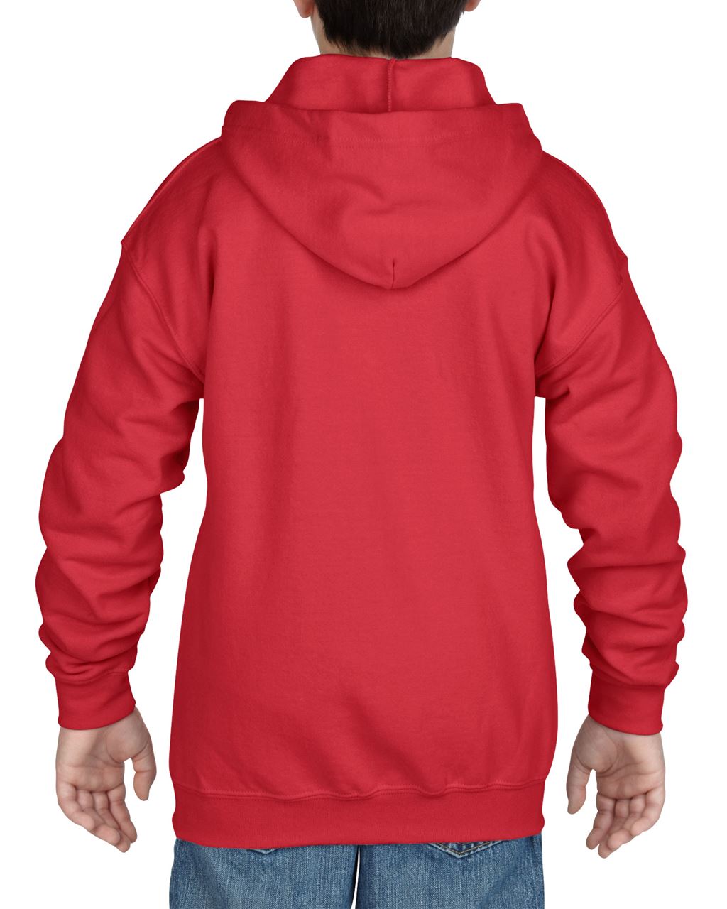 HEAVY BLEND™ YOUTH FULL ZIP HOODED SWEATSHIRT - Red - Additional