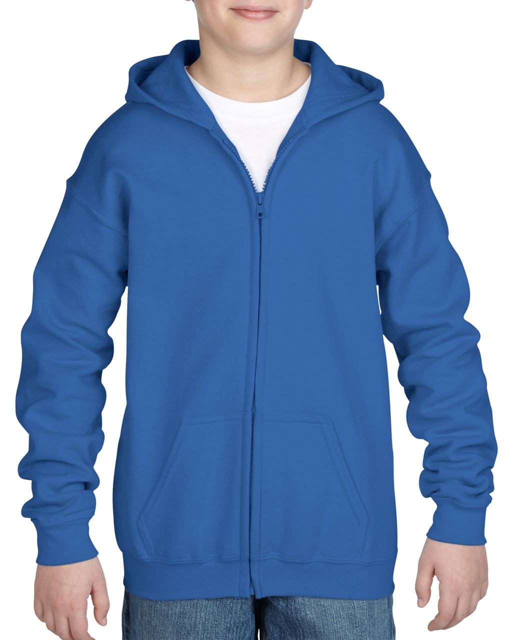 HEAVY BLEND™ YOUTH FULL ZIP HOODED SWEATSHIRT - Royal - Main