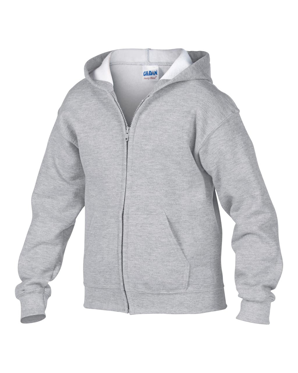 HEAVY BLEND™ YOUTH FULL ZIP HOODED SWEATSHIRT - Sport Grey - Additional