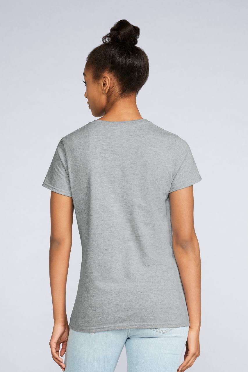 PREMIUM COTTON ® LADIES' V-NECK T-SHIRT - Azalea - Additional