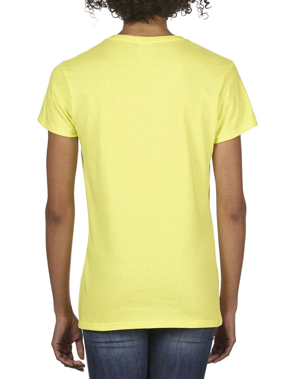 PREMIUM COTTON ® LADIES' V-NECK T-SHIRT - Cornsilk - Additional