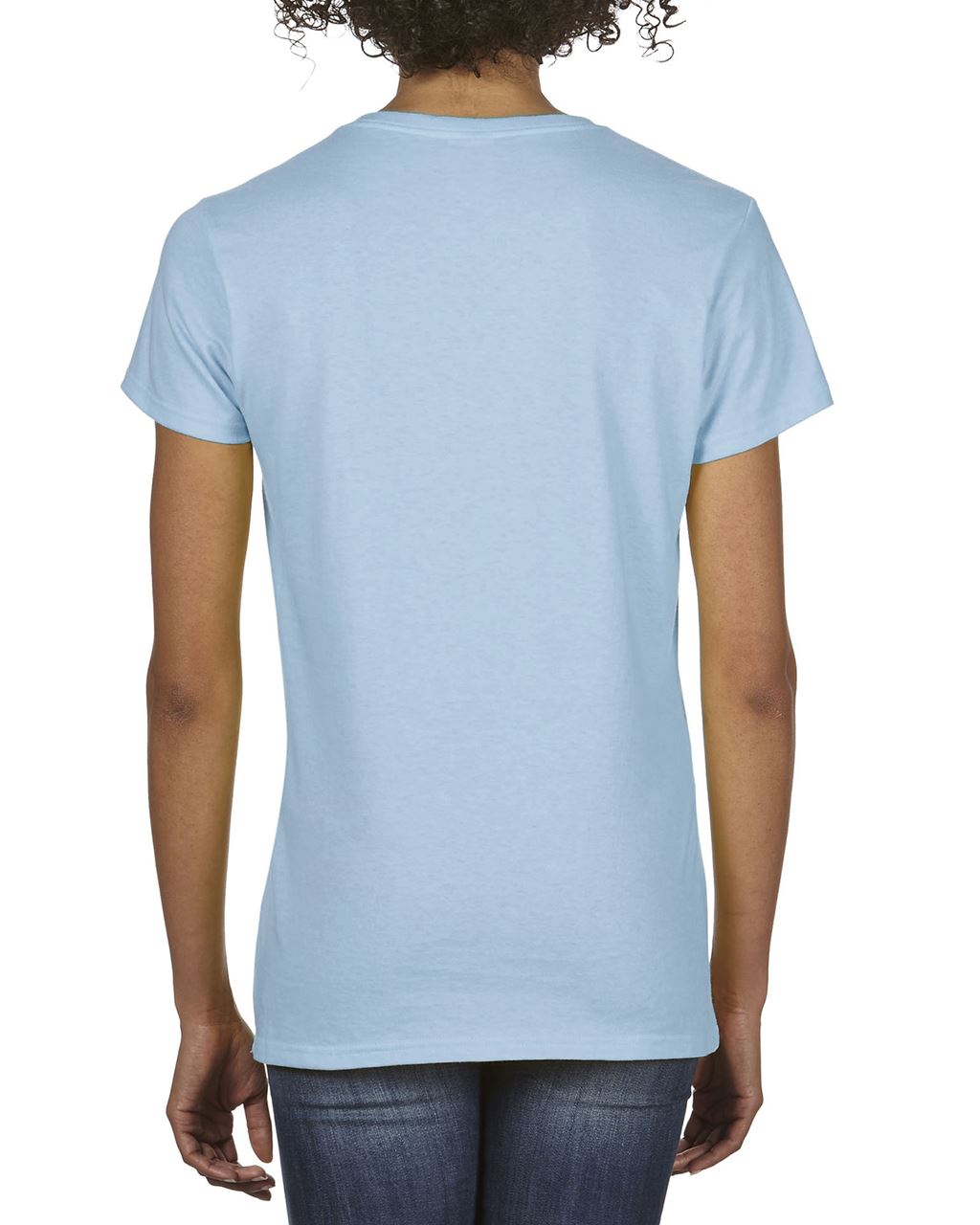 PREMIUM COTTON ® LADIES' V-NECK T-SHIRT - Light Blue - Additional