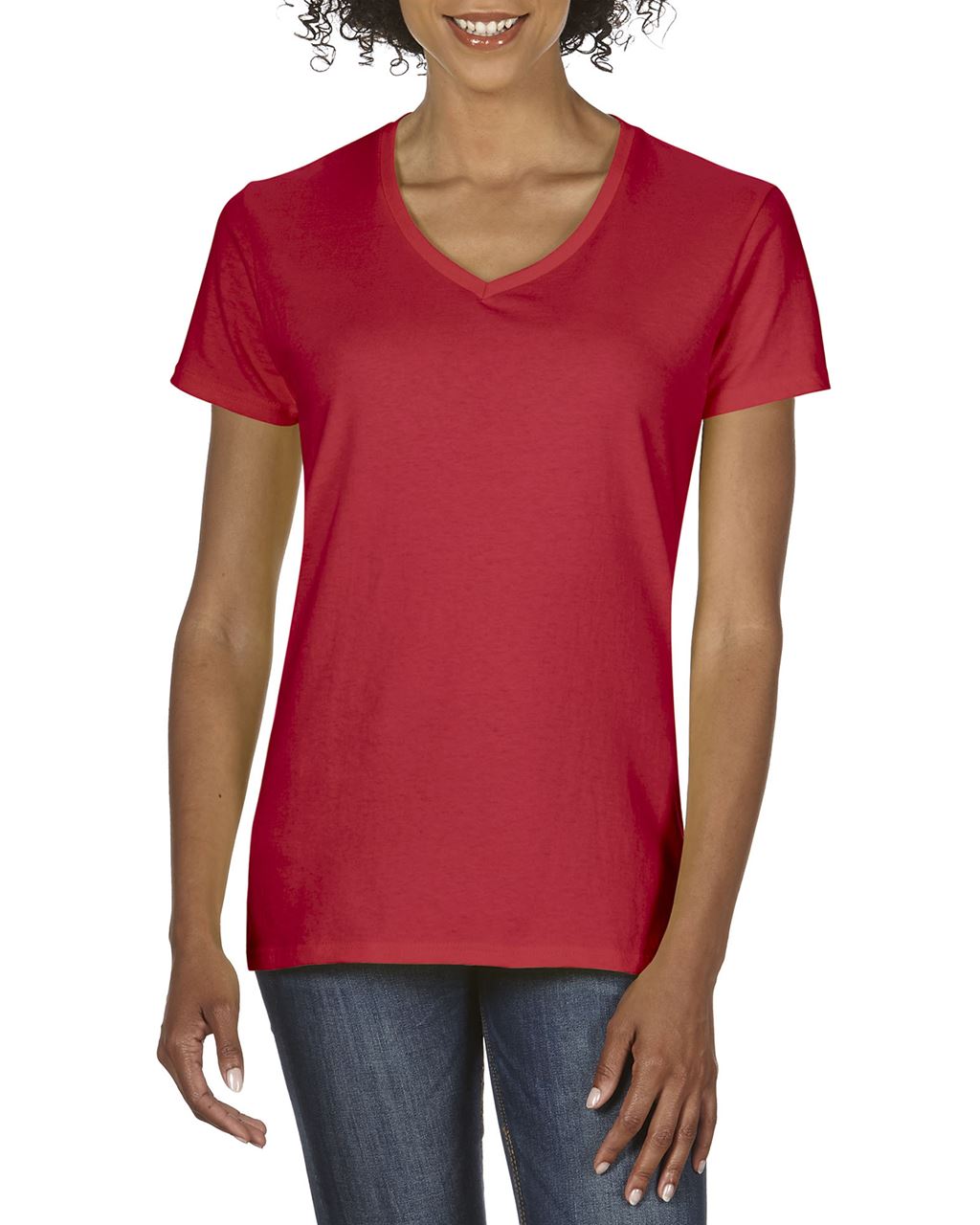 PREMIUM COTTON ® LADIES' V-NECK T-SHIRT - Red - Main