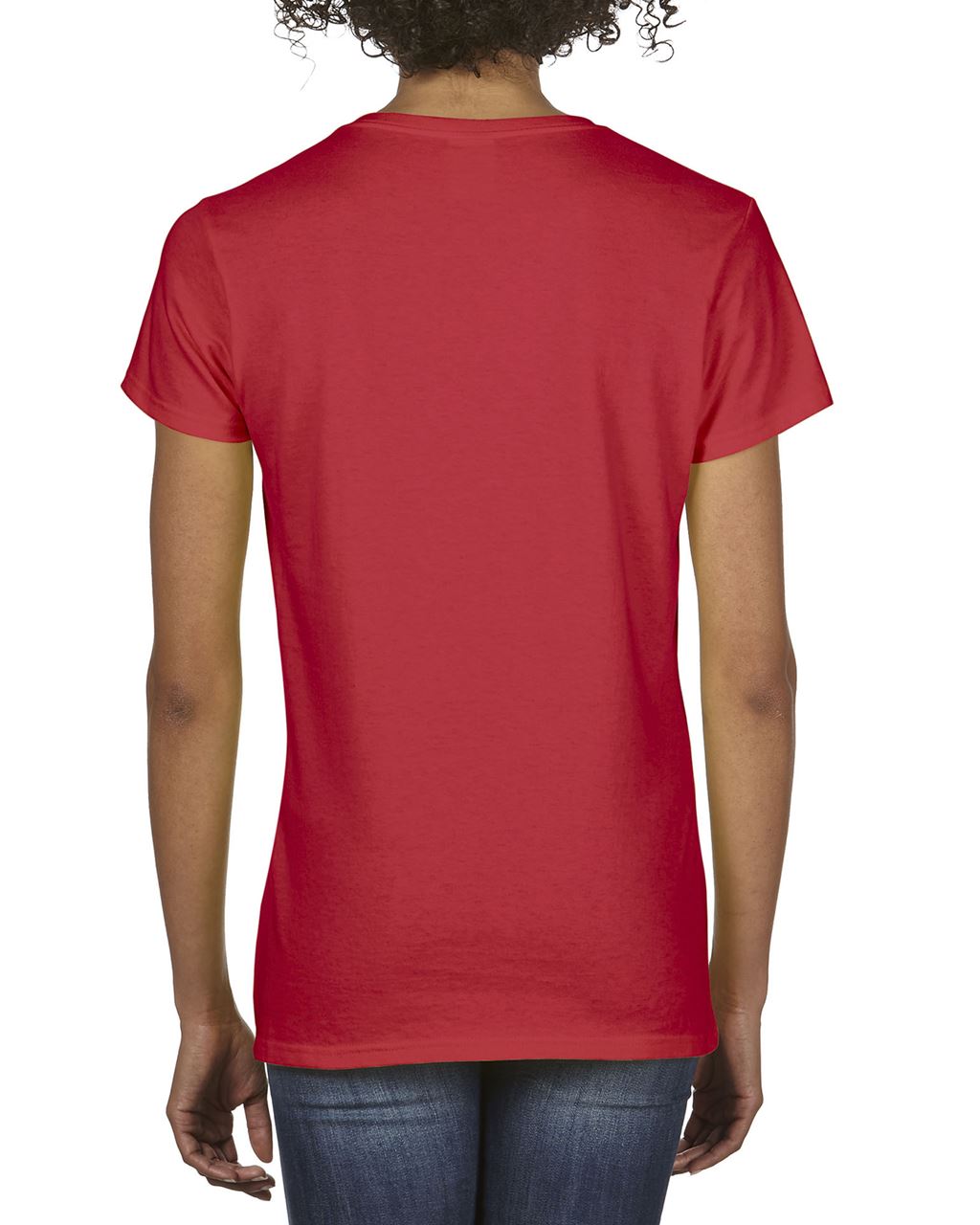 PREMIUM COTTON ® LADIES' V-NECK T-SHIRT - Red - Additional