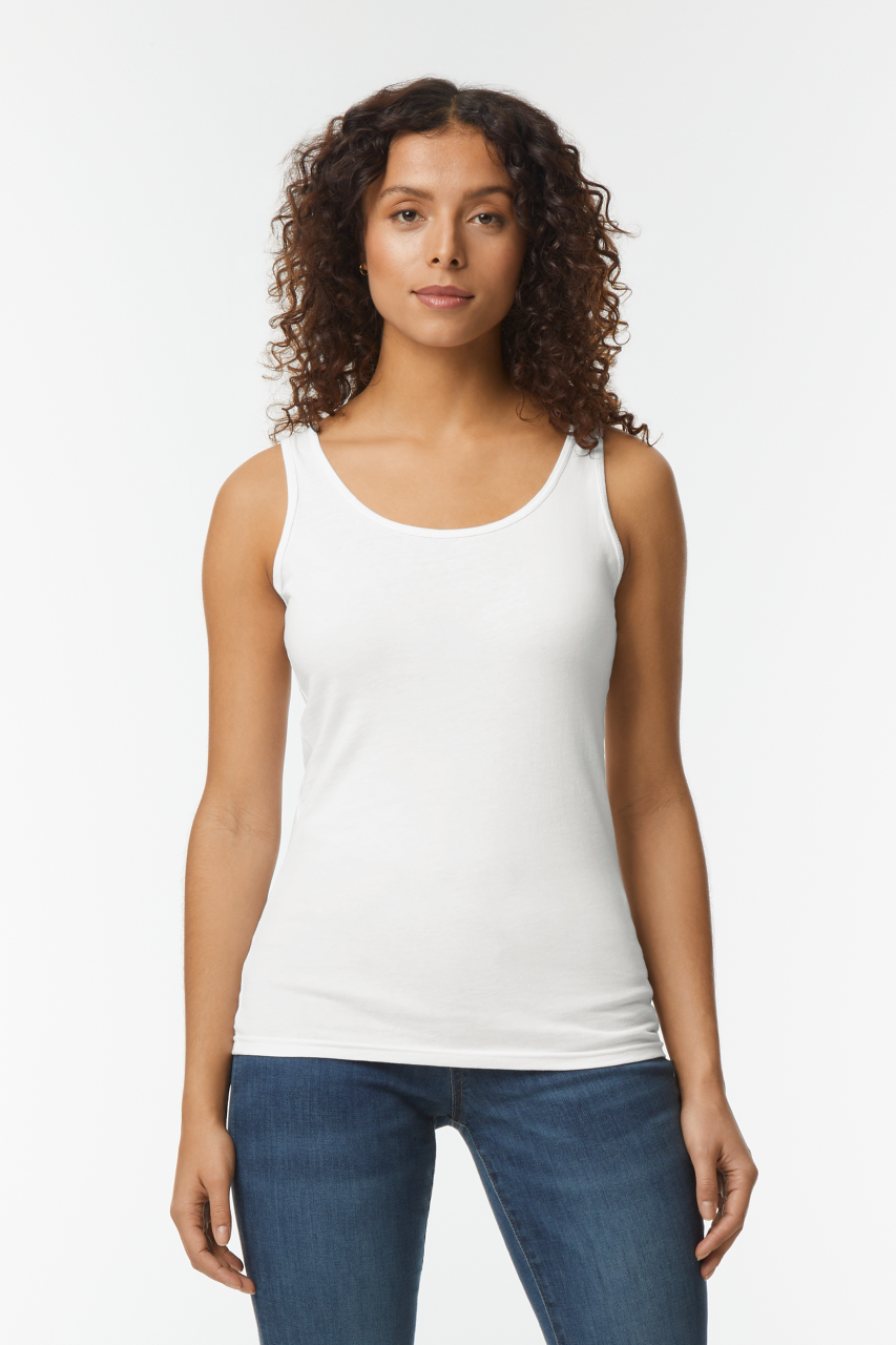 SOFTSTYLE ® LADIES' TANK TOP - White - Model