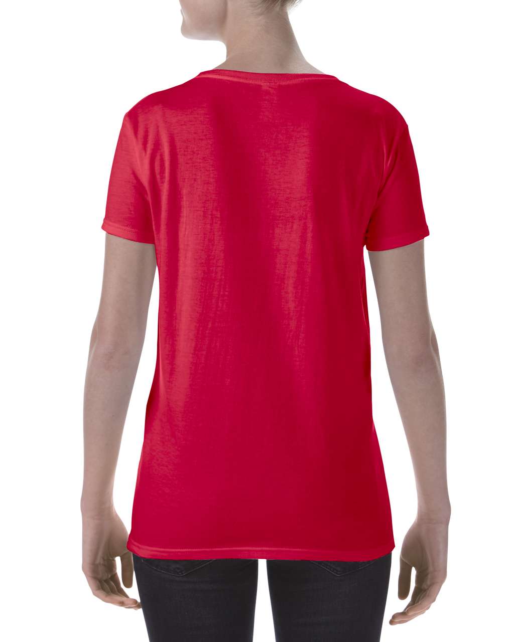 SOFTSTYLE ® LADIES' DEEP SCOOP T-SHIRT - Red - Additional