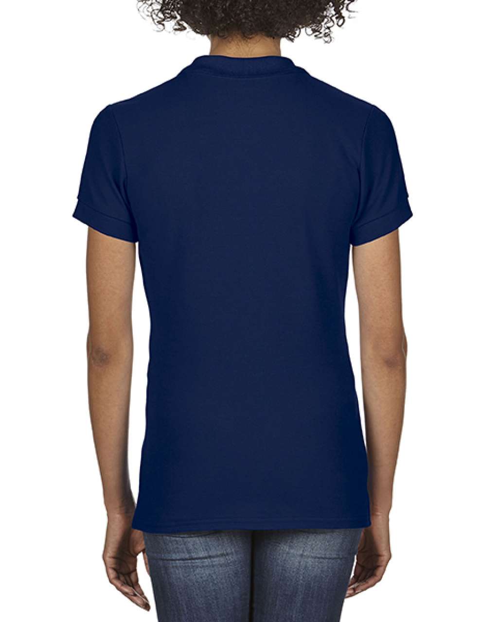 SOFTSTYLE ® LADIES' DOUBLE PIQUÉ POLO - Navy - Additional