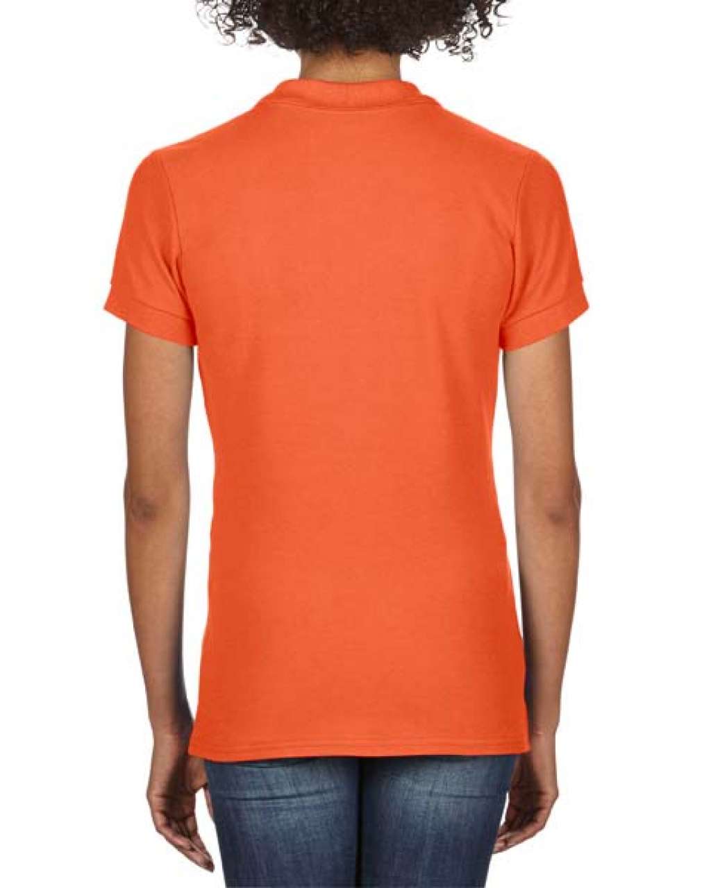 SOFTSTYLE ® LADIES' DOUBLE PIQUÉ POLO - Orange - Additional