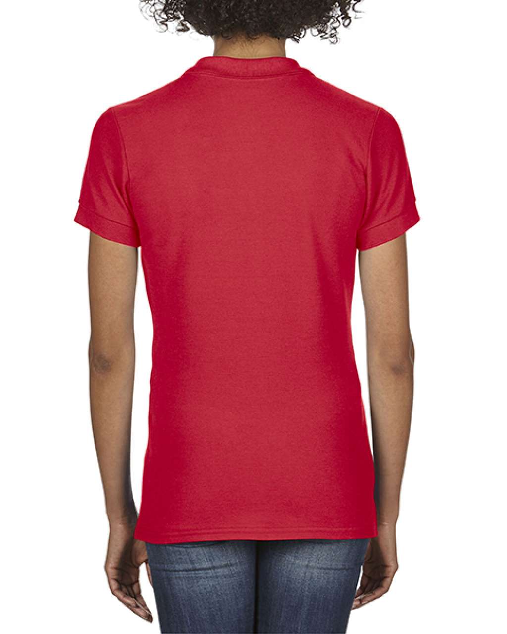 SOFTSTYLE ® LADIES' DOUBLE PIQUÉ POLO - Red - Additional