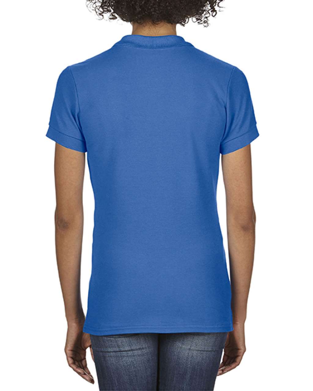 SOFTSTYLE ® LADIES' DOUBLE PIQUÉ POLO - Royal - Additional