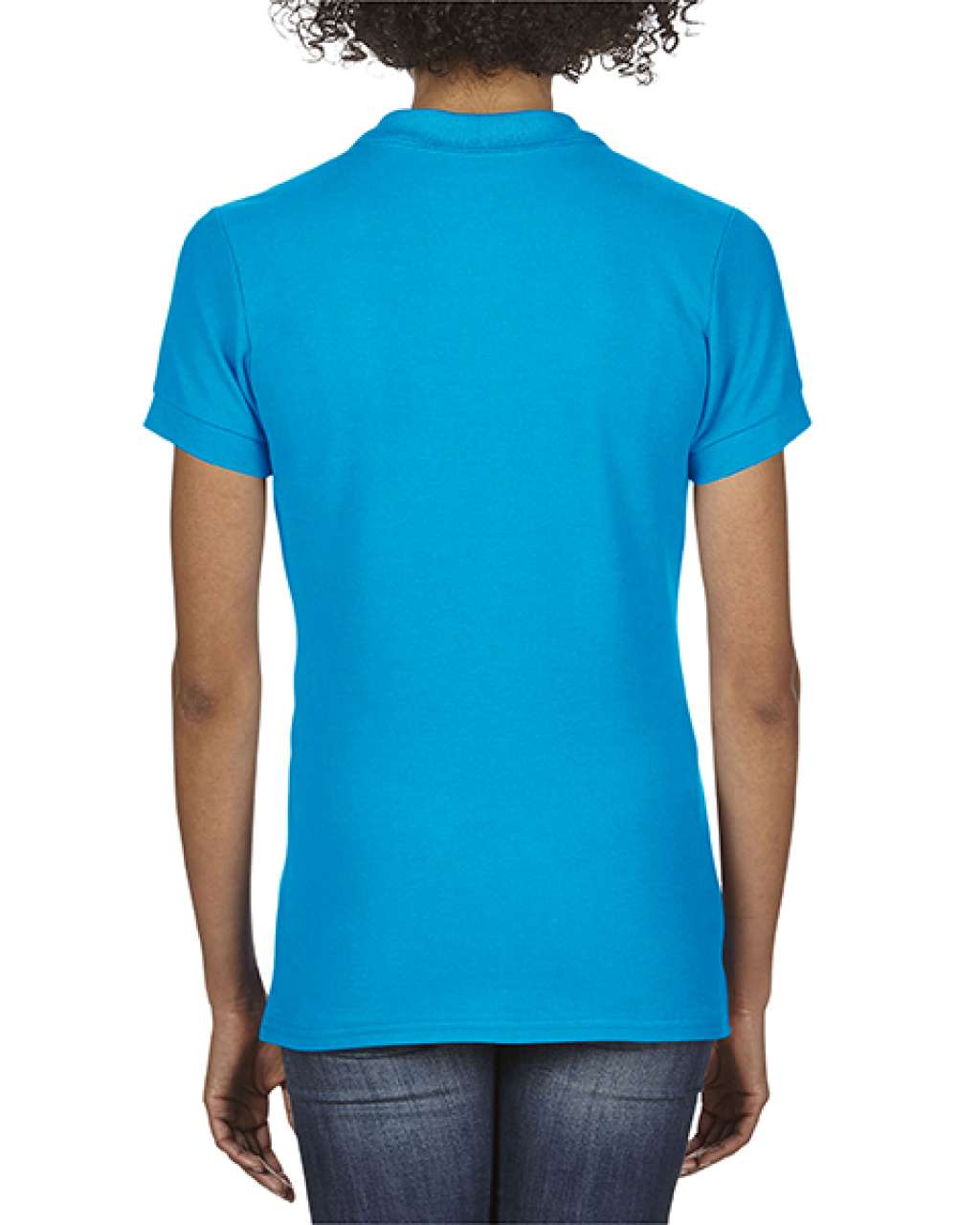 SOFTSTYLE ® LADIES' DOUBLE PIQUÉ POLO - Sapphire - Additional