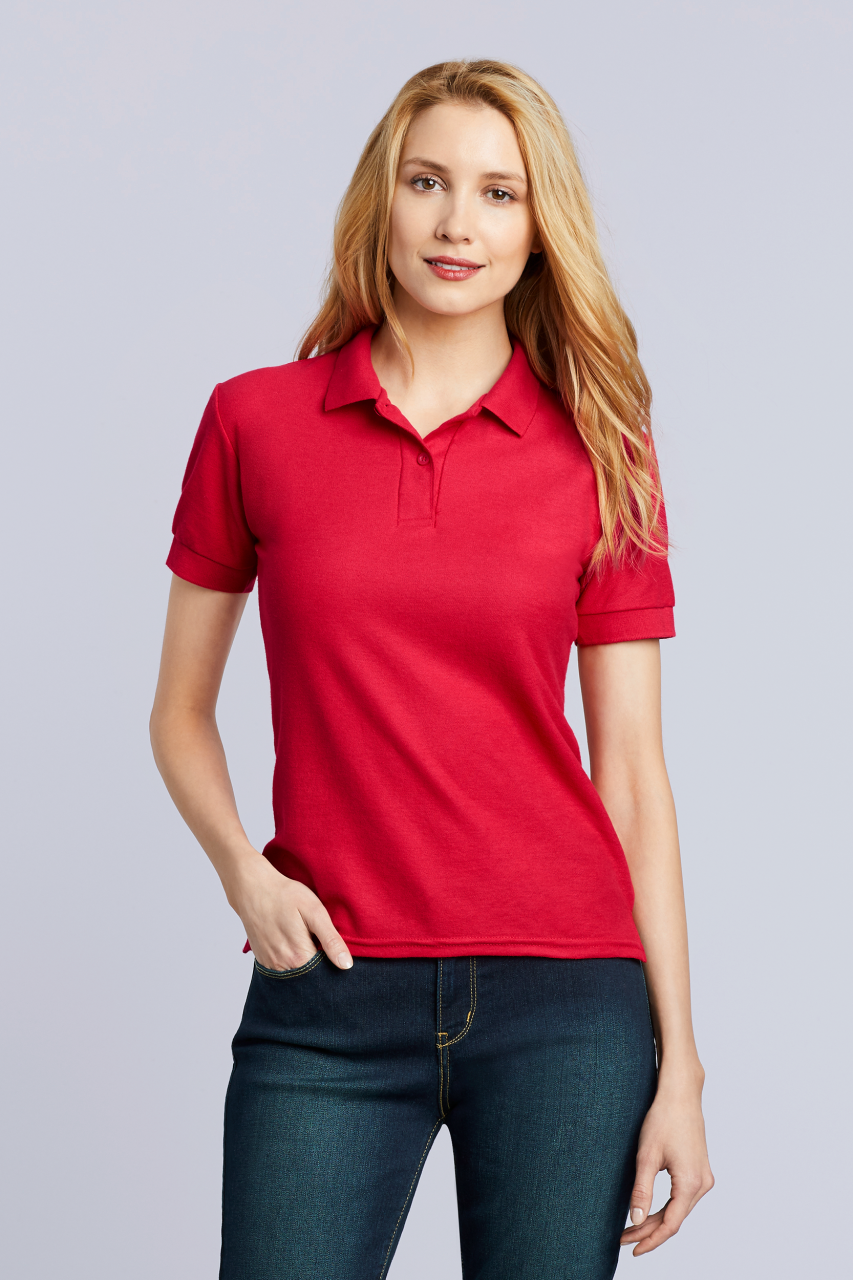 DRYBLEND ® LADIES' DOUBLE PIQUÉ POLO - Black - Model