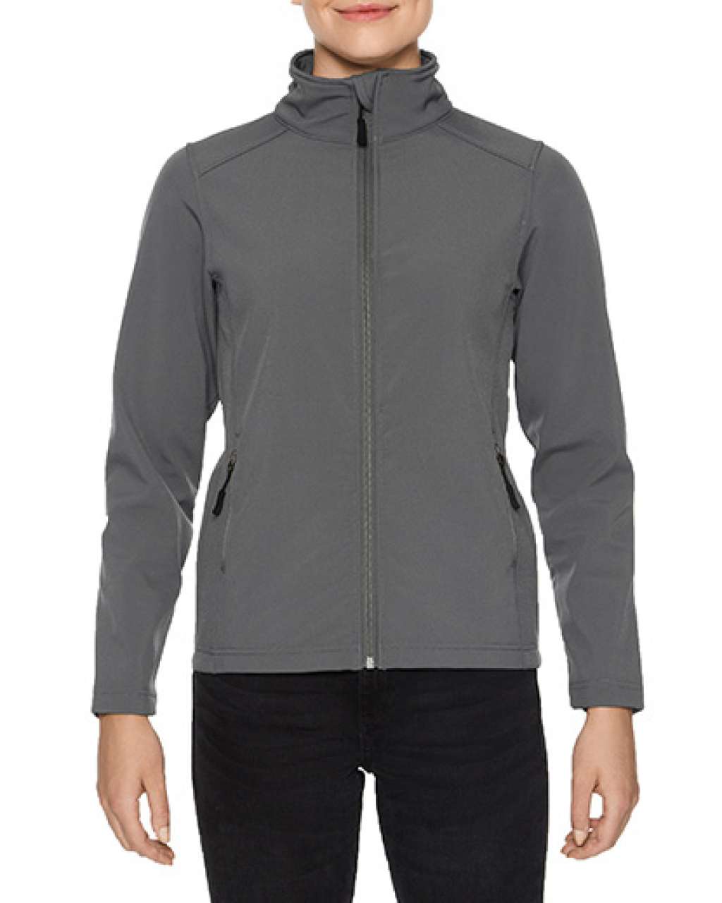 HAMMER LADIES SOFTSHELL JACKET - Charcoal - colorimageurl