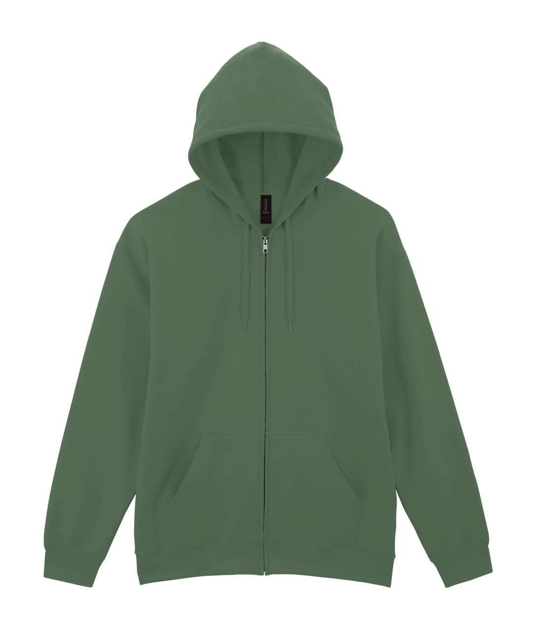 SOFTSTYLE® MIDWEIGHT FLEECE ADULT FULL ZIP HOODED SWEATSHIRT - Military Green - colorimageurl