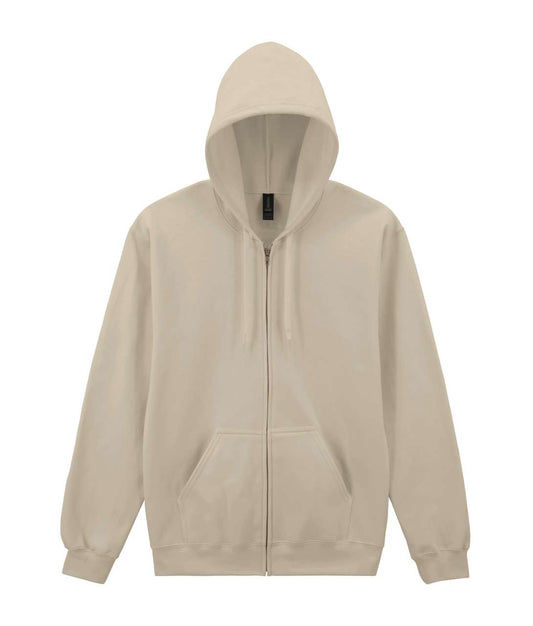 SOFTSTYLE® MIDWEIGHT FLEECE ADULT FULL ZIP HOODED SWEATSHIRT - Sand - colorimageurl
