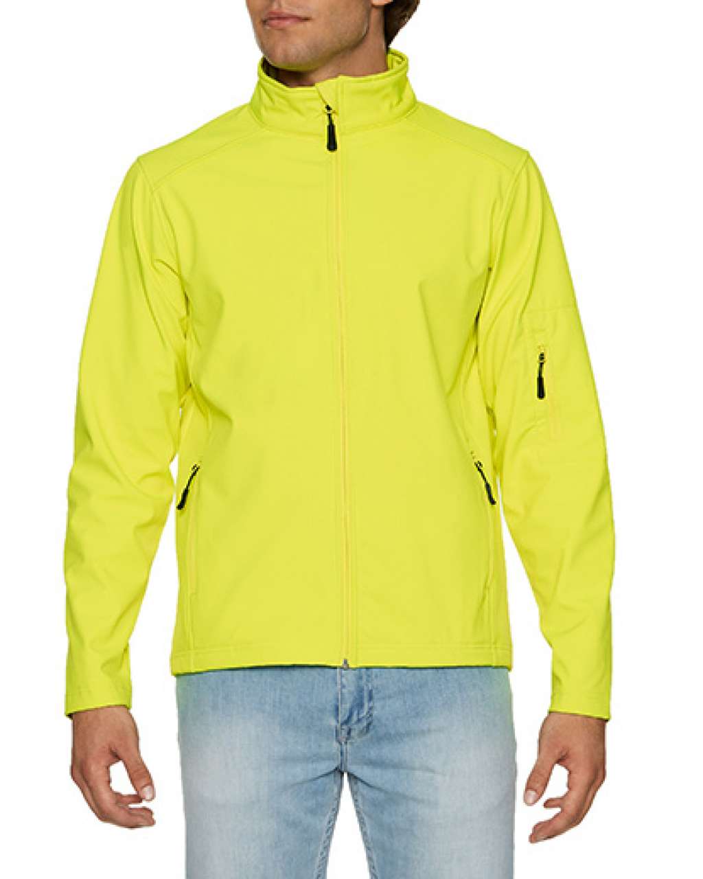 HAMMER UNISEX SOFTSHELL JACKET - Safety Green - colorimageurl