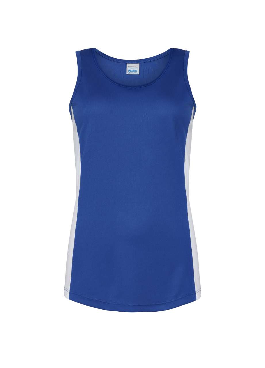 WOMEN'S COOL CONTRAST VEST - Royal Blue/Arctic White - Main