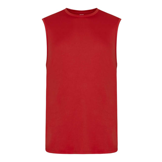 MENS COOL SMOOTH SPORTS VEST - Fire Red - colorimageurl