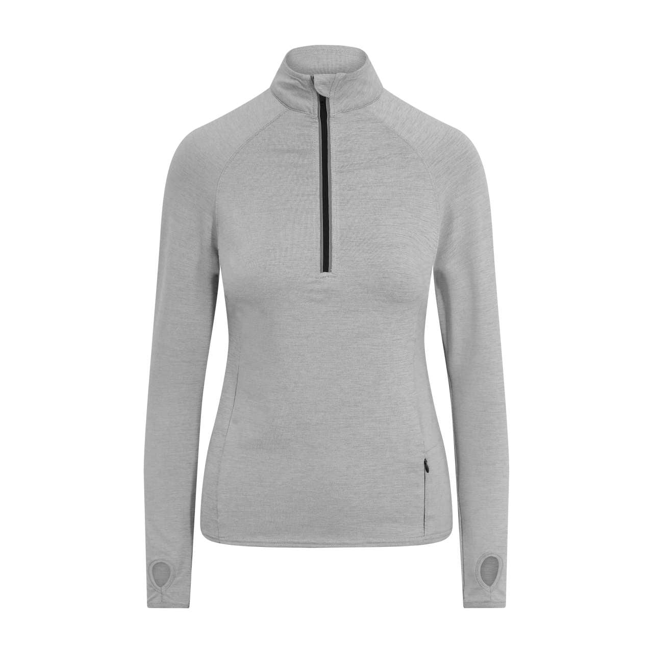 WOMEN'S COOL FLEX 1/2 ZIP TOP - Silver Grey - colorimageurl