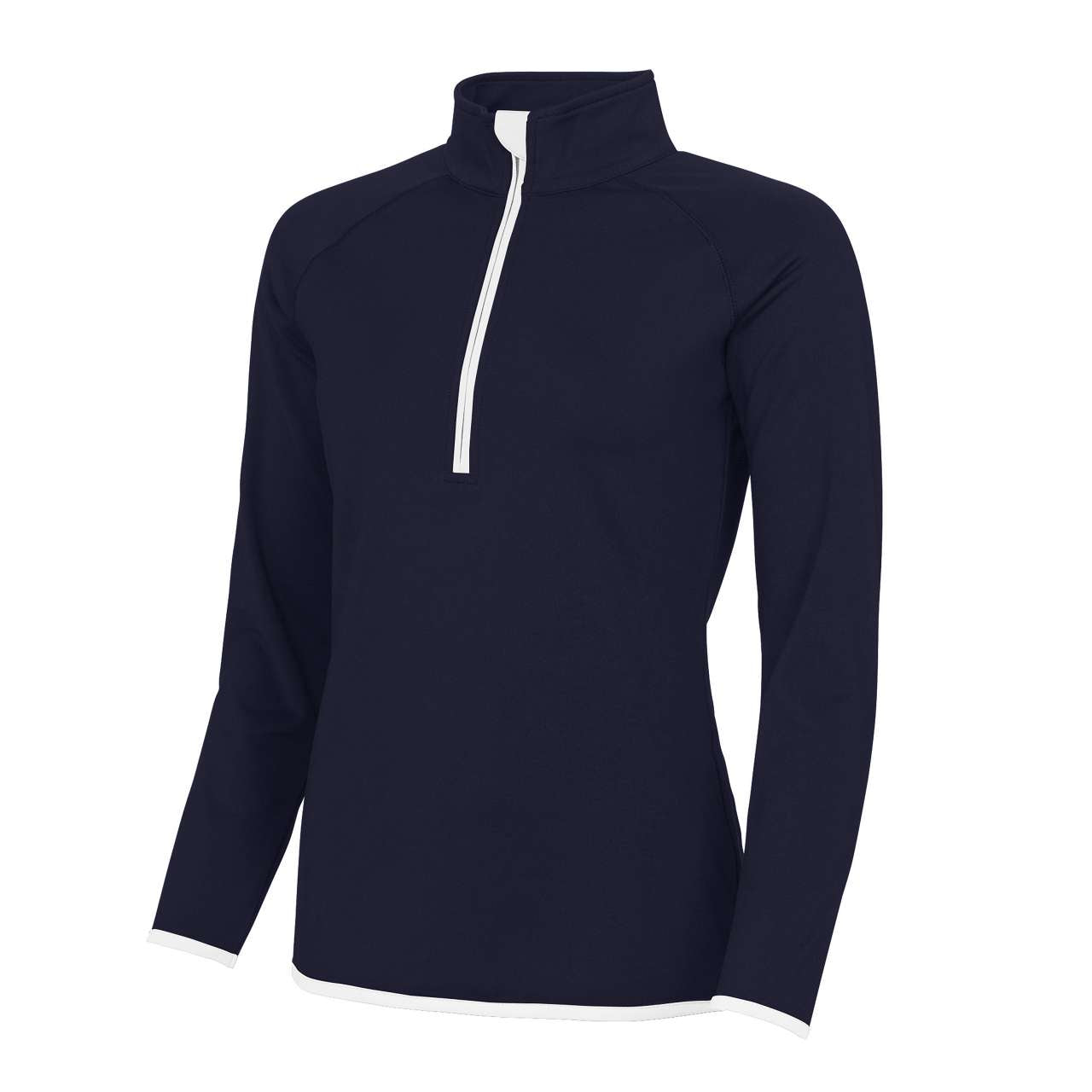 WOMEN'S COOL 1/2 ZIP SWEAT - French Navy/Arctic White - colorimageurl