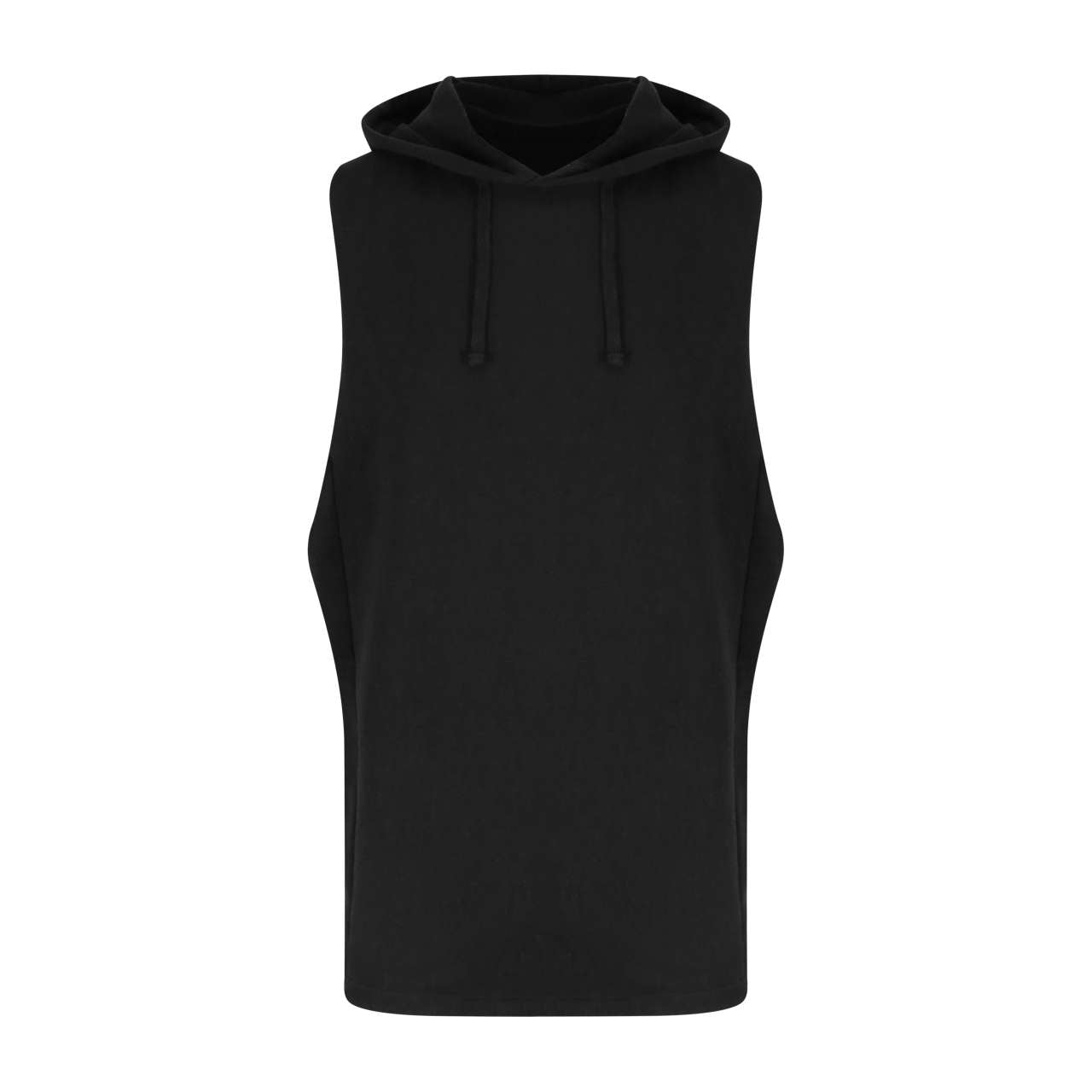 URBAN SLEEVEESS MUSCLE HOODIE - Jet Black - colorimageurl