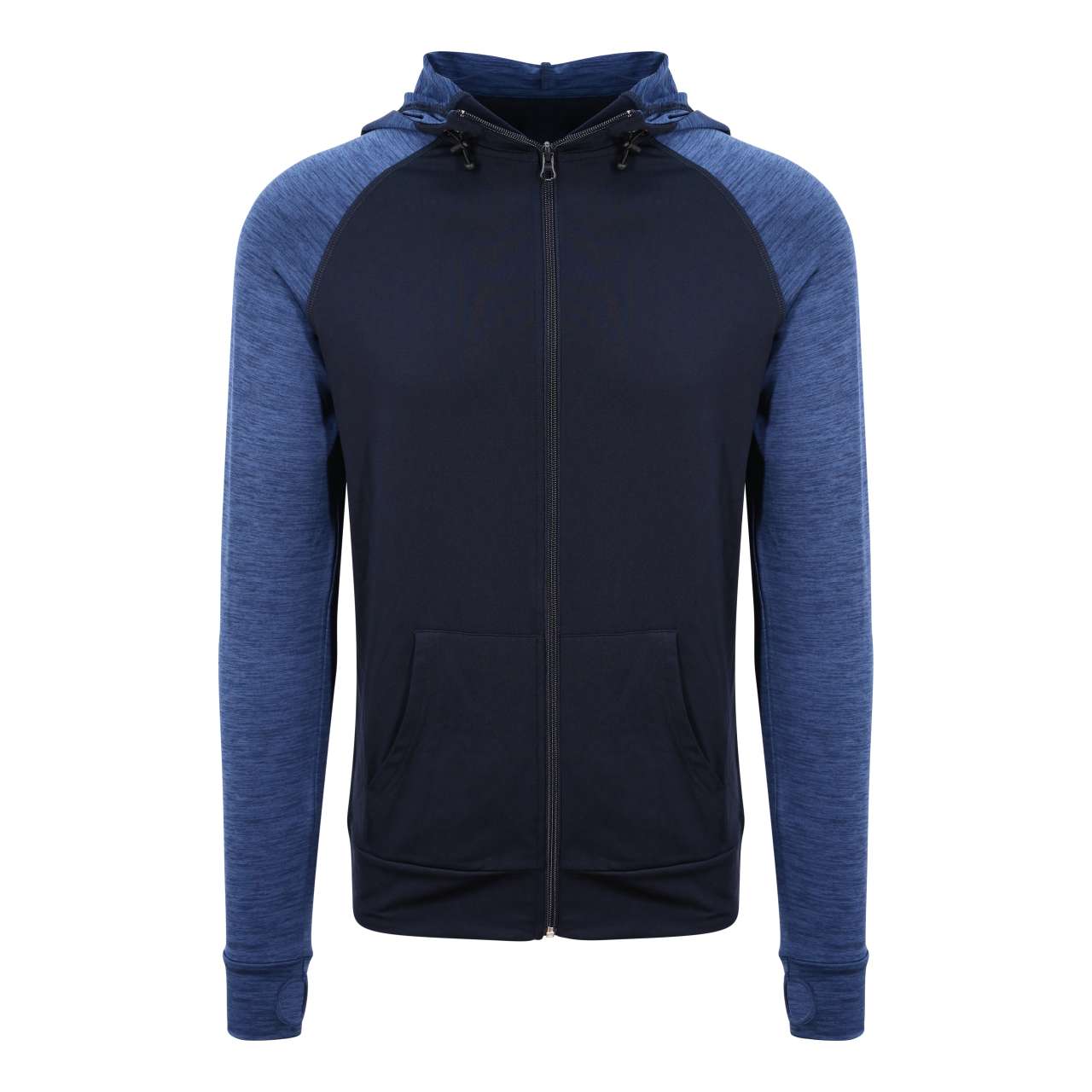 MEN'S COOL CONTRAST ZOODIE - Navy/Navy Melange - colorimageurl