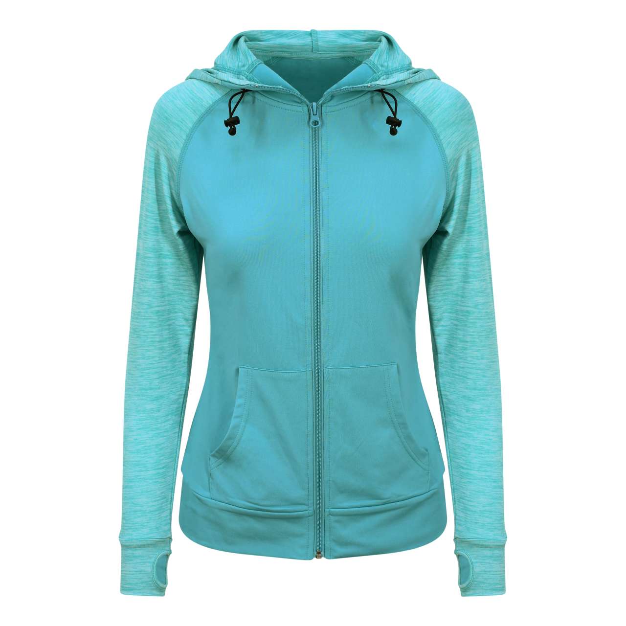 WOMEN'S COOL CONTRAST ZOODIE - Ocean/Ocean Melange - colorimageurl