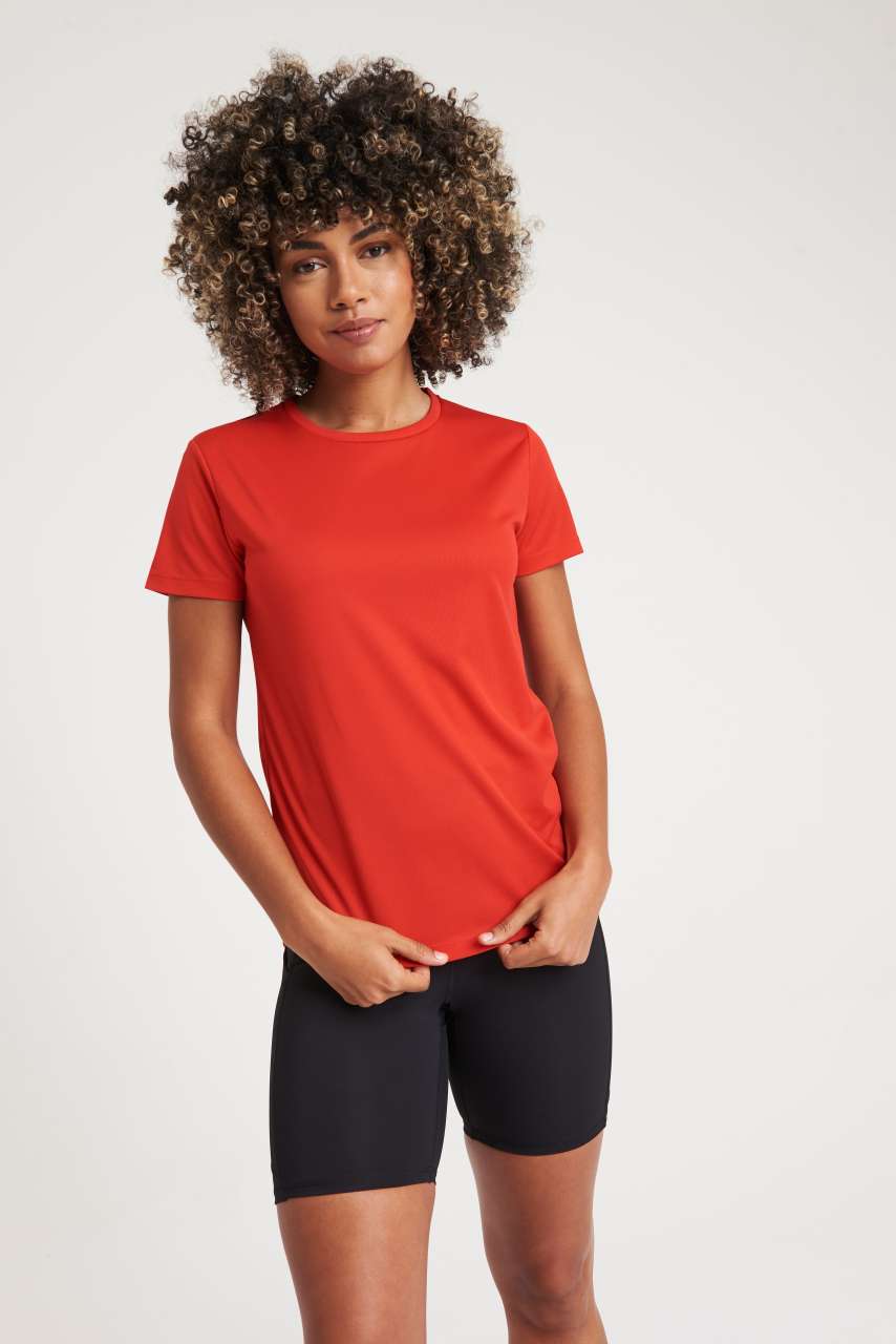 WOMEN'S RECYCLED COOL T - Fire Red - modelimageurl