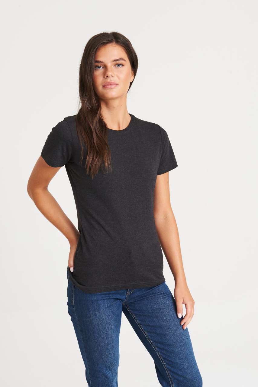 WOMEN'S TRI-BLEND T - Solid White - modelimageurl