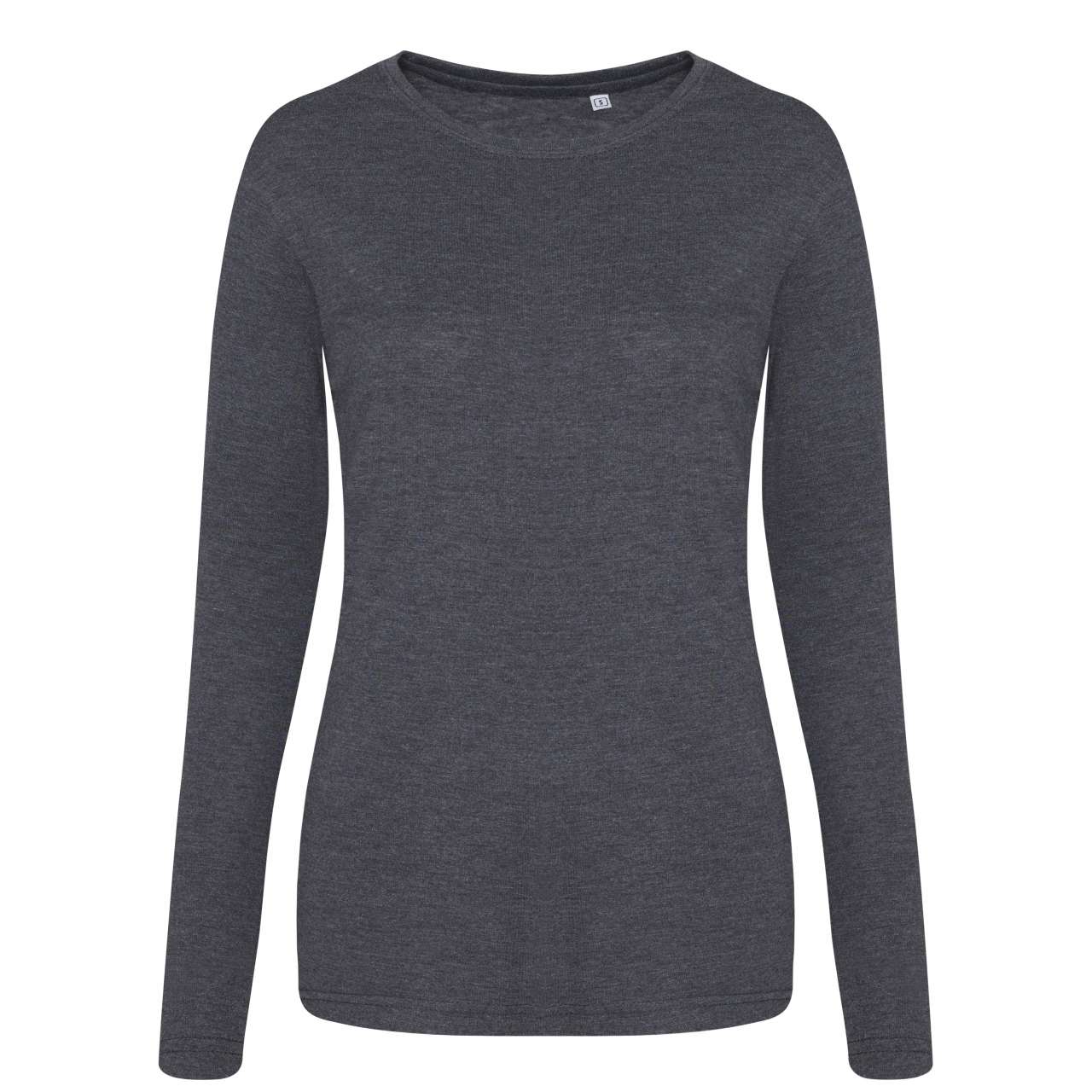 LONG SLEEVE GIRLIE TRI-BLEND T - Heather Charcoal - colorimageurl