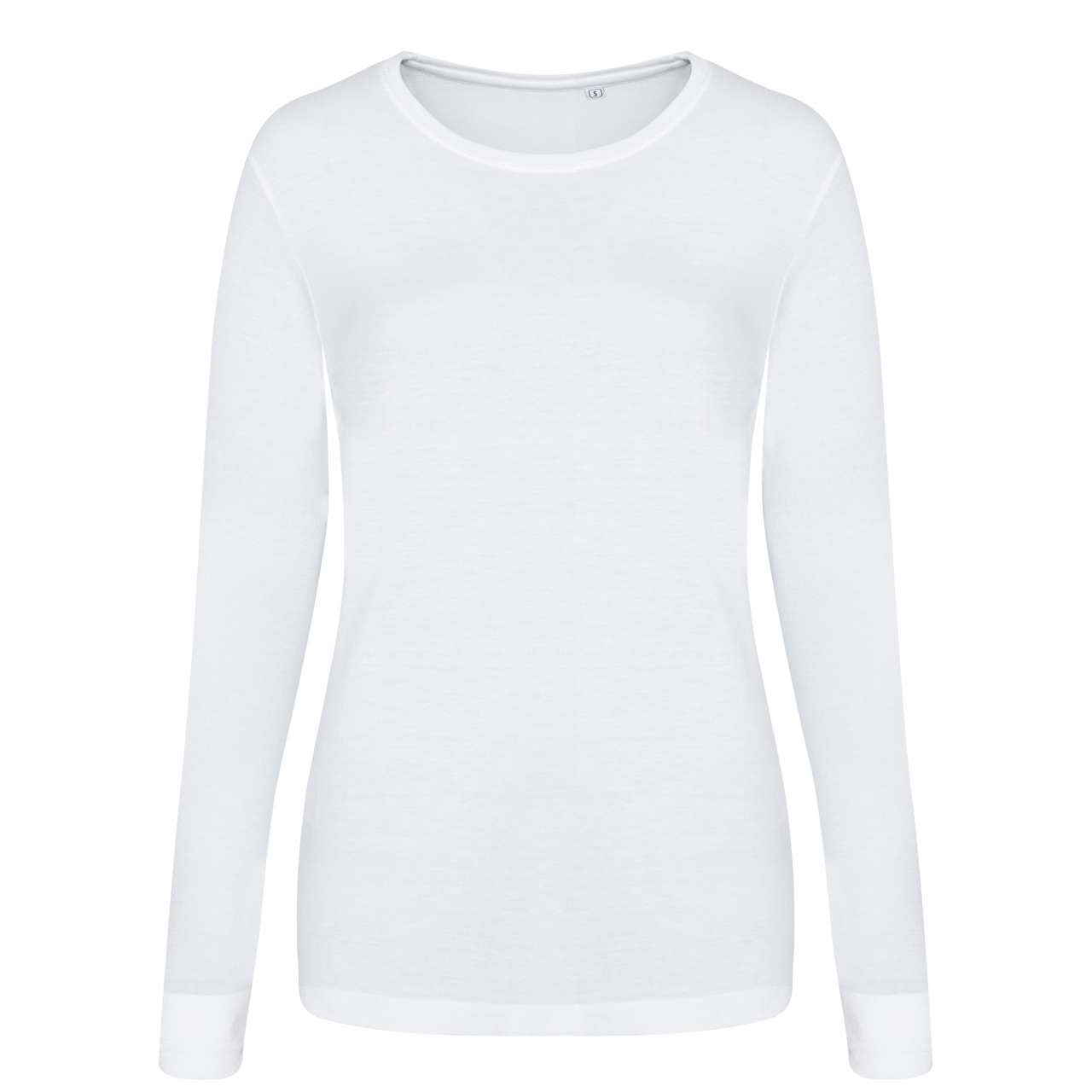 LONG SLEEVE GIRLIE TRI-BLEND T - Solid White - colorimageurl