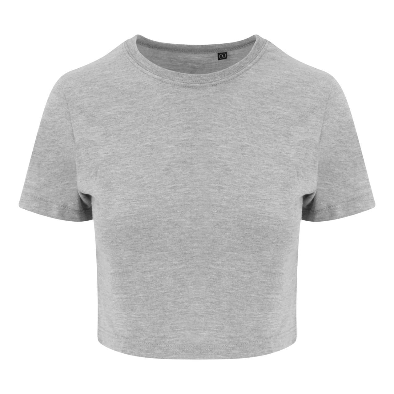 WOMEN'S TRI-BLEND CROPPED T - Heather Grey - colorimageurl